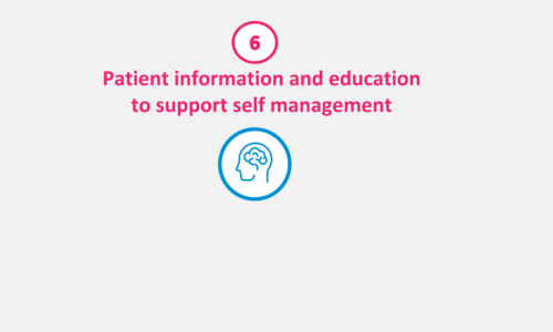 Patient information and education  to support self management